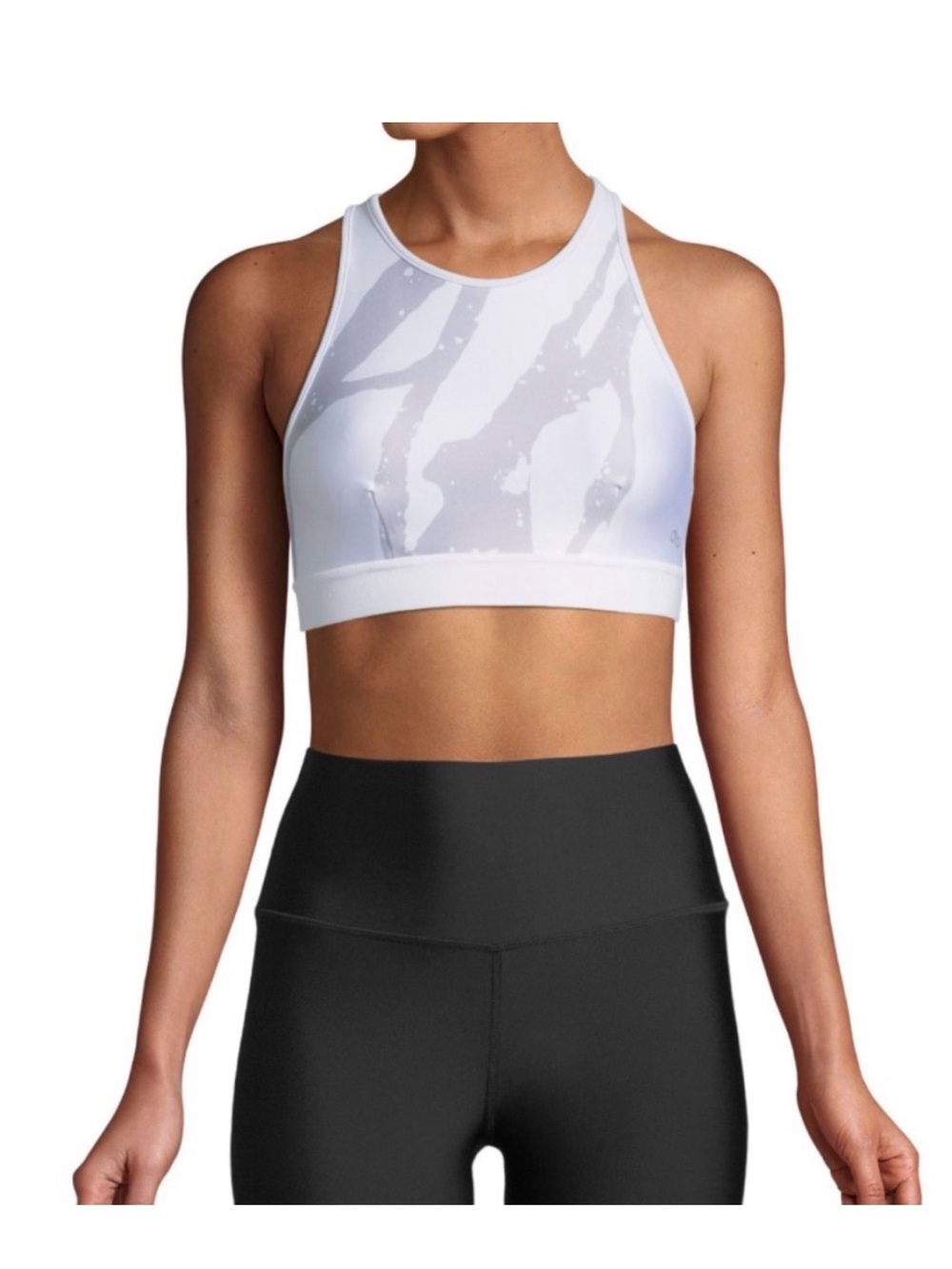 All Incline High-Neck White Sports Bralette